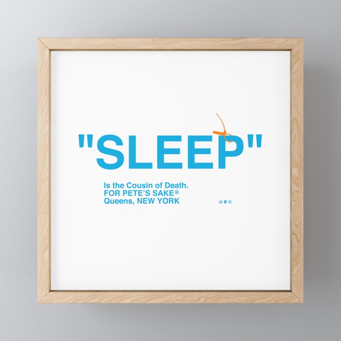 "SLEEP" Framed Mini Art Print