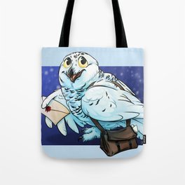 Snowy Owl Messenger Tote Bag