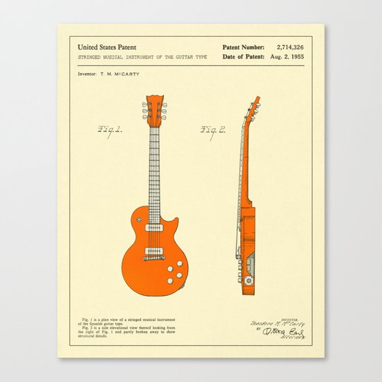 GUITAR (1955) Canvas Print