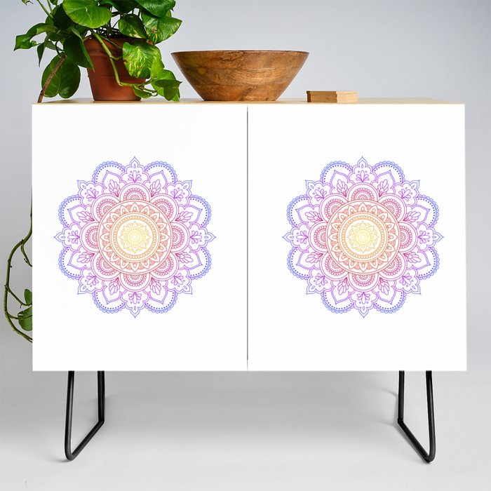 Color Circular pattern in form of mandala. Credenza