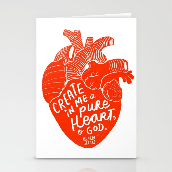 Create in me a pure heart Stationery Cards
