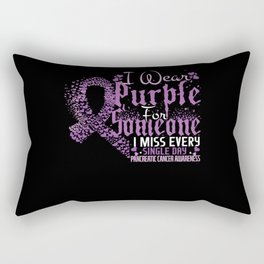 I Wear Purple Miss Pancreatic Cancer Awareness Rectangular Pillow