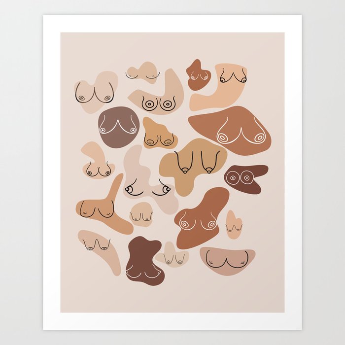 Boobs Feminine Aesthetic Art Art Print