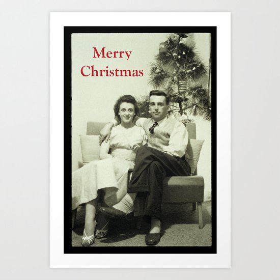 Merry Christmas from us to you, from past to present Art Print