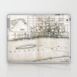 plan of the city of Philadelphia - 1776  vintage pictorial map Laptop Skin