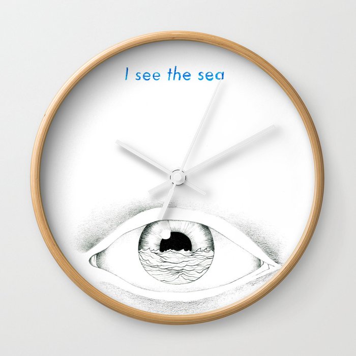 I see the sea Wall Clock