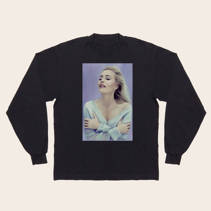 Gillian Anderson painting Long Sleeve T Shirt by altaircolin