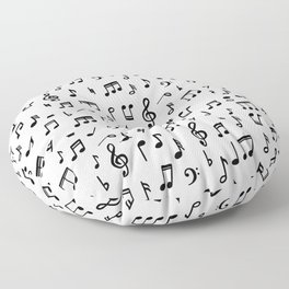 Music notes in black and white