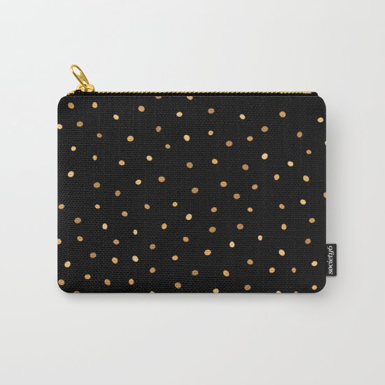 Dazzling Golden Polka Dots Carry-All Pouch