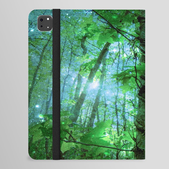 Forest Of The Fairies Green Blue iPad Folio Case