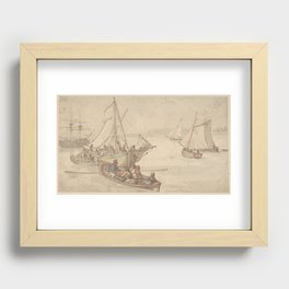 Ships and Sailors Recessed Framed Print