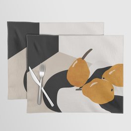Minimal Abstract Art Pears 3 Placemat