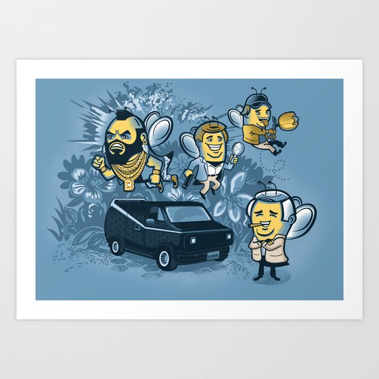 Bee Team 2 Art Print