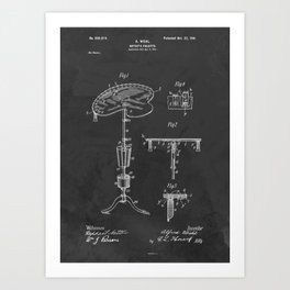 1901 Artist's Palette Vintage Patent Print Art Print