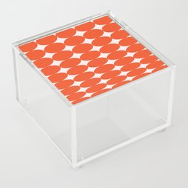 Retro Round Pattern - Orange Acrylic Box