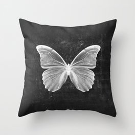 Butterfly in Black Throw Pillow