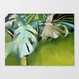 Jungle Abstract Leaves Canvas Print