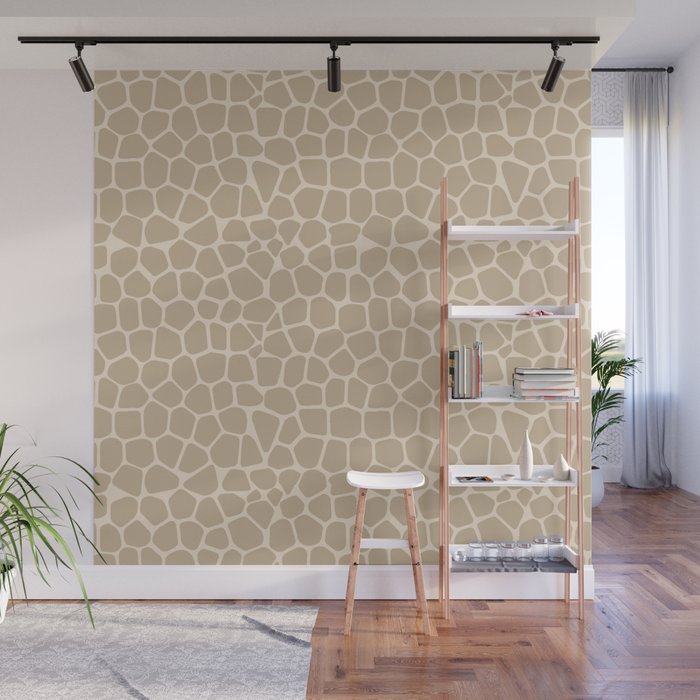 Light Giraffe Pattern Wall Mural