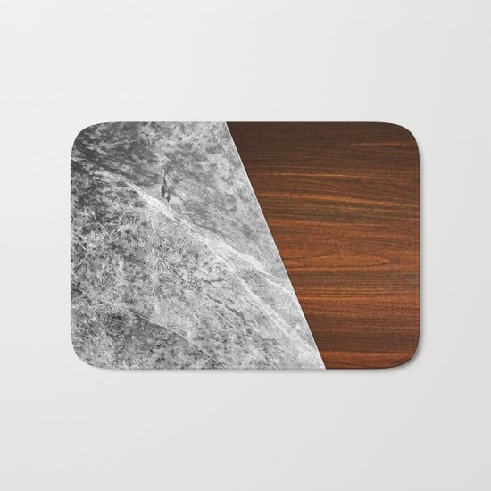 Wooden Marble Bath Mat