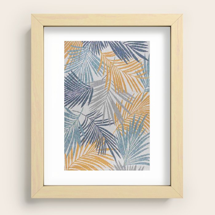 tropical colored pattern Recessed Framed Print