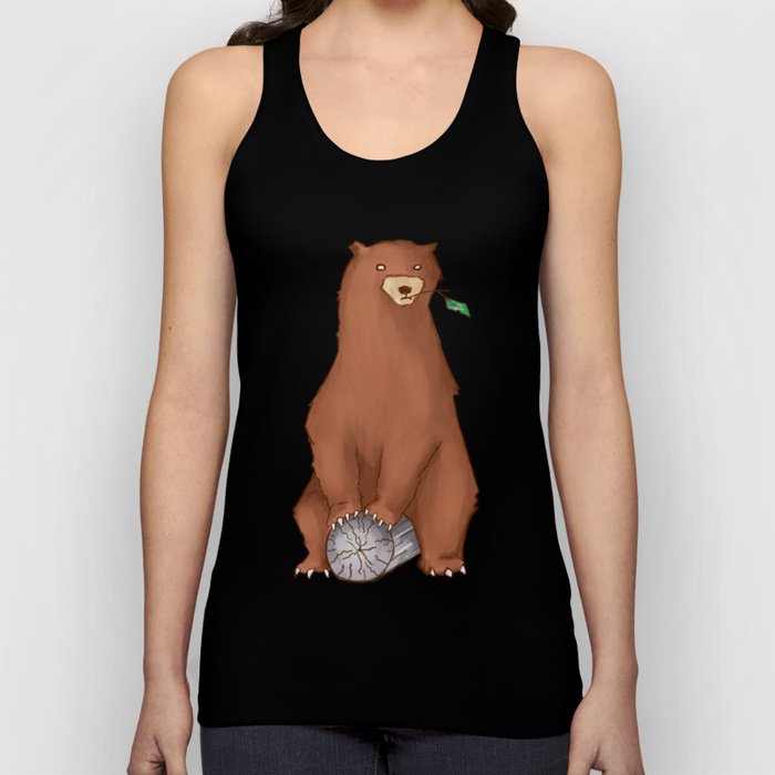 BROWN BEAR AND A LEAF Tank Top