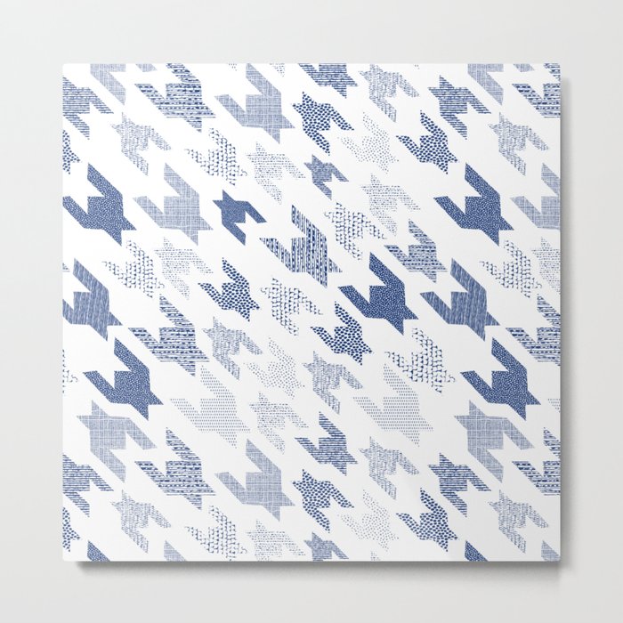 Modern pattern houndstooth Metal Print