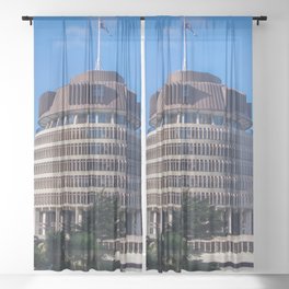 New Zealand Photography - Federal Government Office In Wellington Sheer Curtain