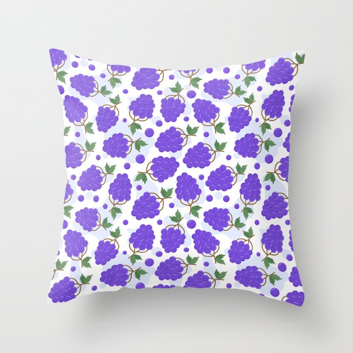 Grapes Pattern Throw Pillow