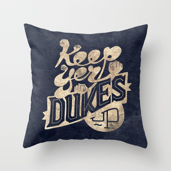 Keep Yer Dukes Up Throw Pillow