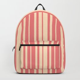 Light Coral and Bisque Colored Stripes/Lines Pattern Backpack | Linedpattern, Stripe, Minimalism, Colourful, Lightcoral, Stripes, Minimal, Minimalist, Twocolors, Graphicdesign 