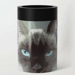 Black And White Siamese Cat Can Cooler