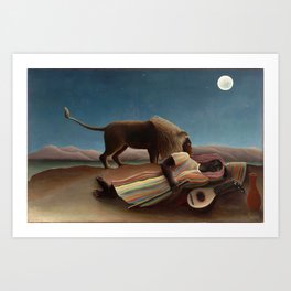 Henri Rousseau - The Sleeping Gypsy Art Print