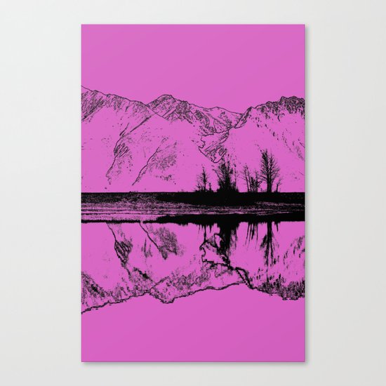 Knik River Mts. Pop Art - 5 Canvas Print