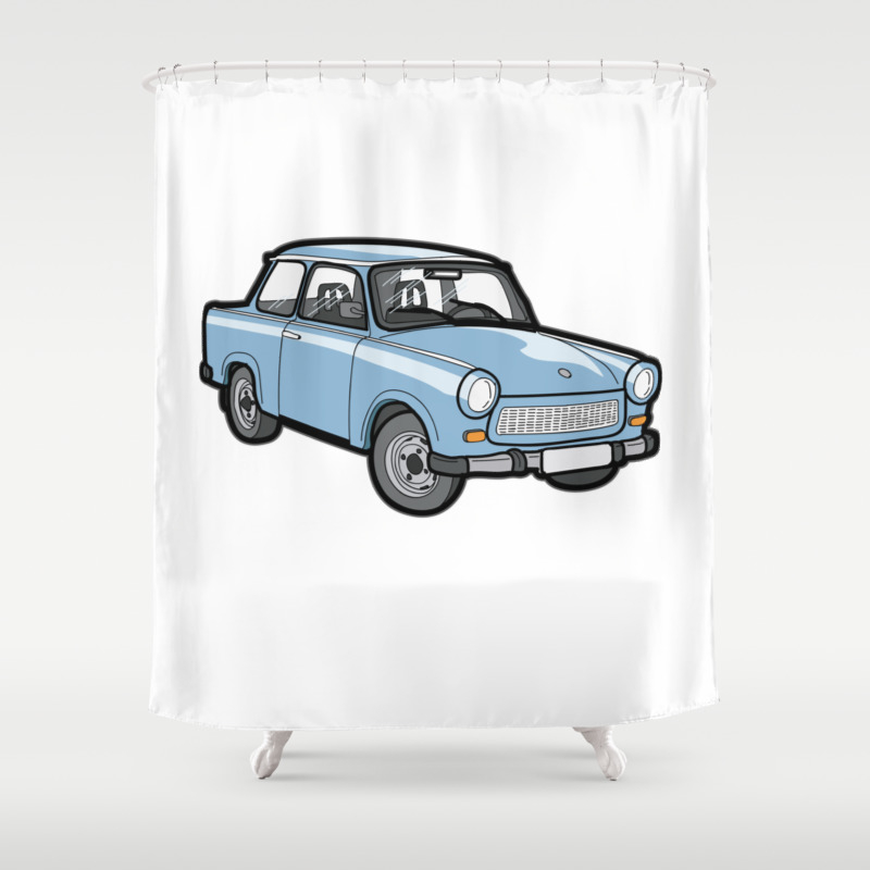 German Trabant Ddr Oldtimer Youngtimer, Classic Car Shower Curtain