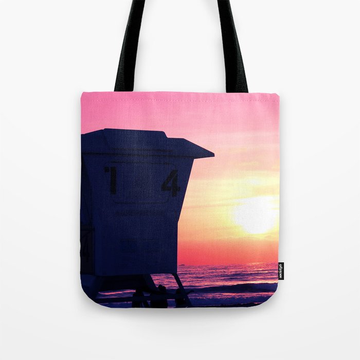 Mission Beach Sunset Tote Bag