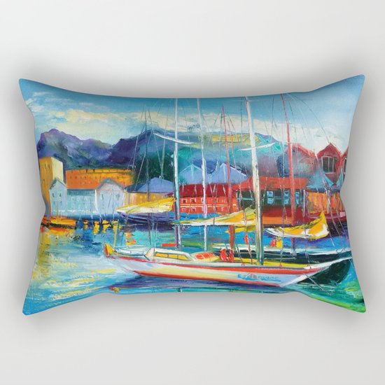 Boats Spain Rectangular Pillow