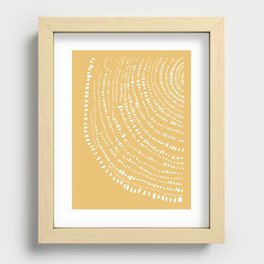Tree Rings No 1 Line Art in Yellow Recessed Framed Print