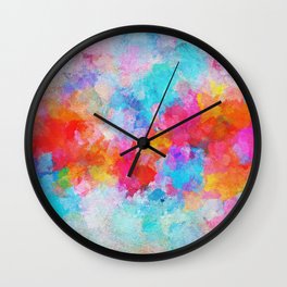 Cloudy Abstract Painting- Colorful Art Wall Clock