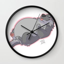 CHUBBY WOLF Wall Clock