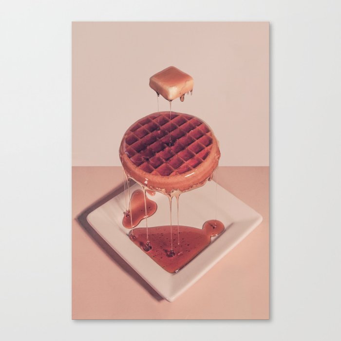 WAFFLE BUTTER AND SYRUP Canvas Print