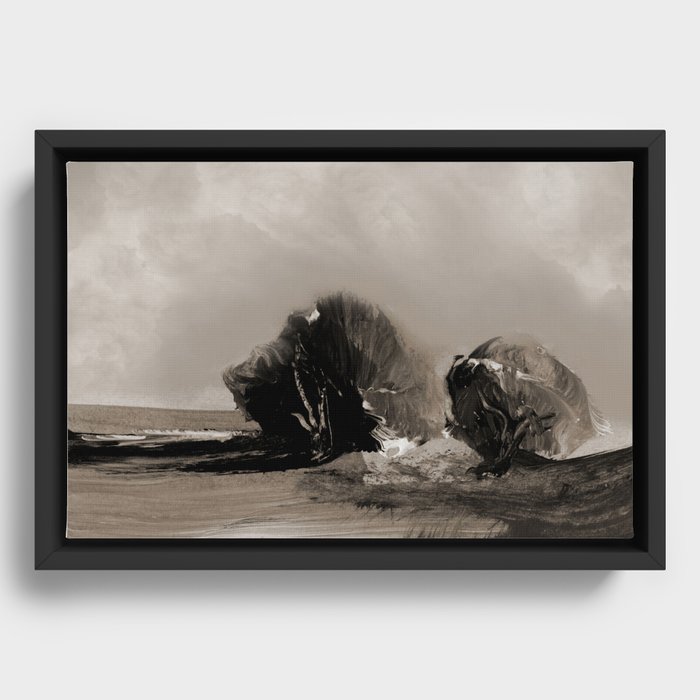 Two Trees Framed Canvas