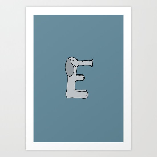 Letter E Art Print