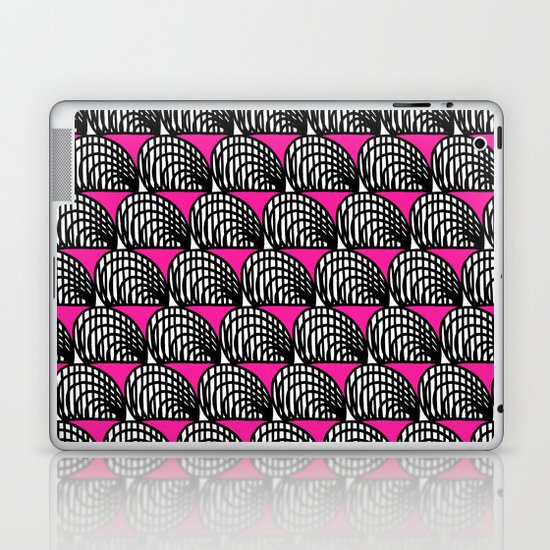 BW & Pink Abstract Pattern Laptop & iPad Skin