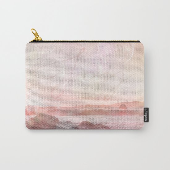 Joy at the sea bubbles sunst ocean typography art Carry-All Pouch