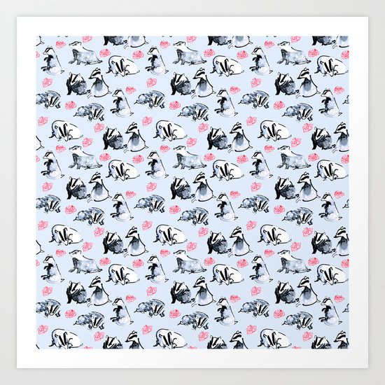 Badgers Art Print