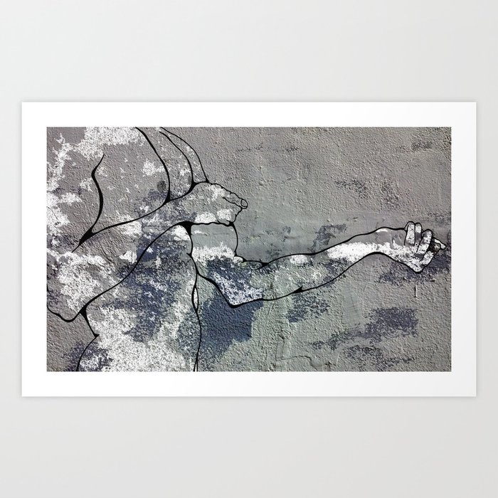 Digital Cave Painting Reminiscence Of Gesture 4 Art Print By