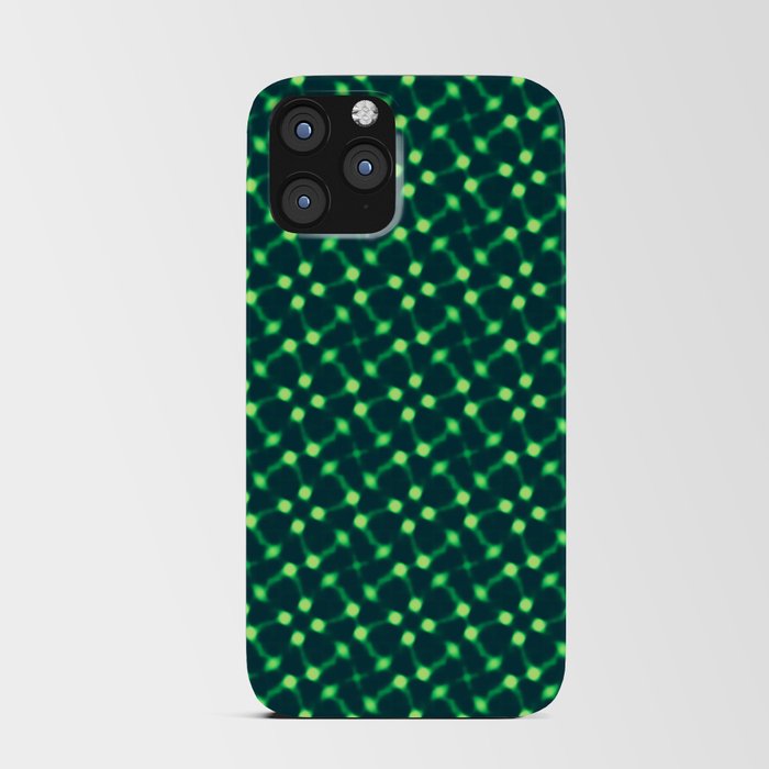 Fluorescent Green Lights Seemless Pattern Design iPhone Card Case