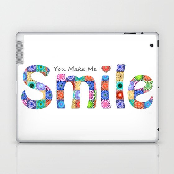Colorful Happy Art - You Make Me Smile Laptop & iPad Skin