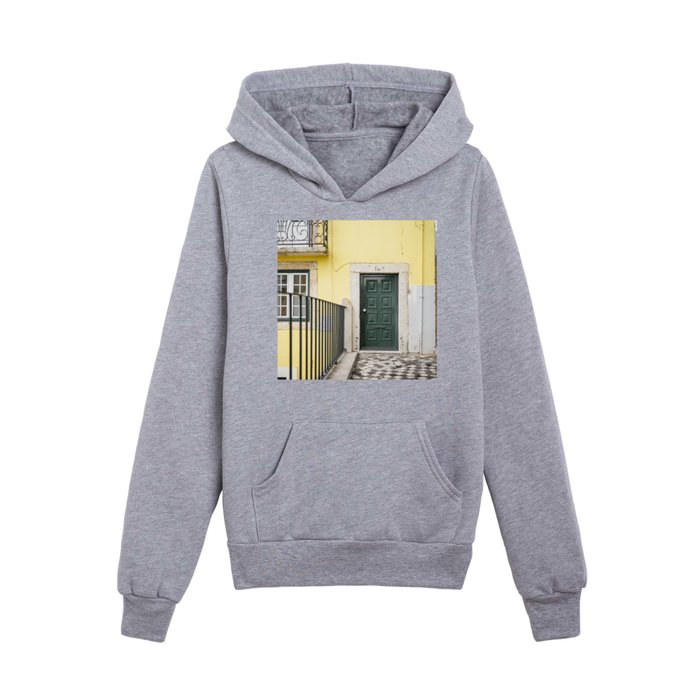 Yellow House | Alfama Lisbon Portugal Kids Pullover Hoodie