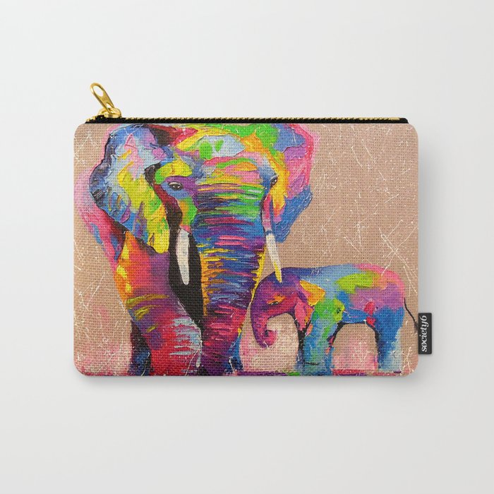 Elephants mother and son Carry-All Pouch